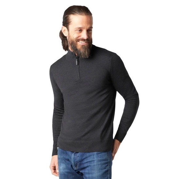 Smartwool Men's Ripple Ridge Half Zip Sweater in Charcoal Heather XL - Picture 1 of 7